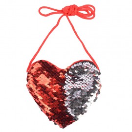 Szív alakú, piros pikkelyes pénztárca
