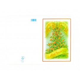 Zenélő karácsonyfa üdvözlőlap