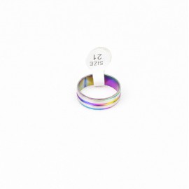 Szivárványszínű matt felületű gyűrű