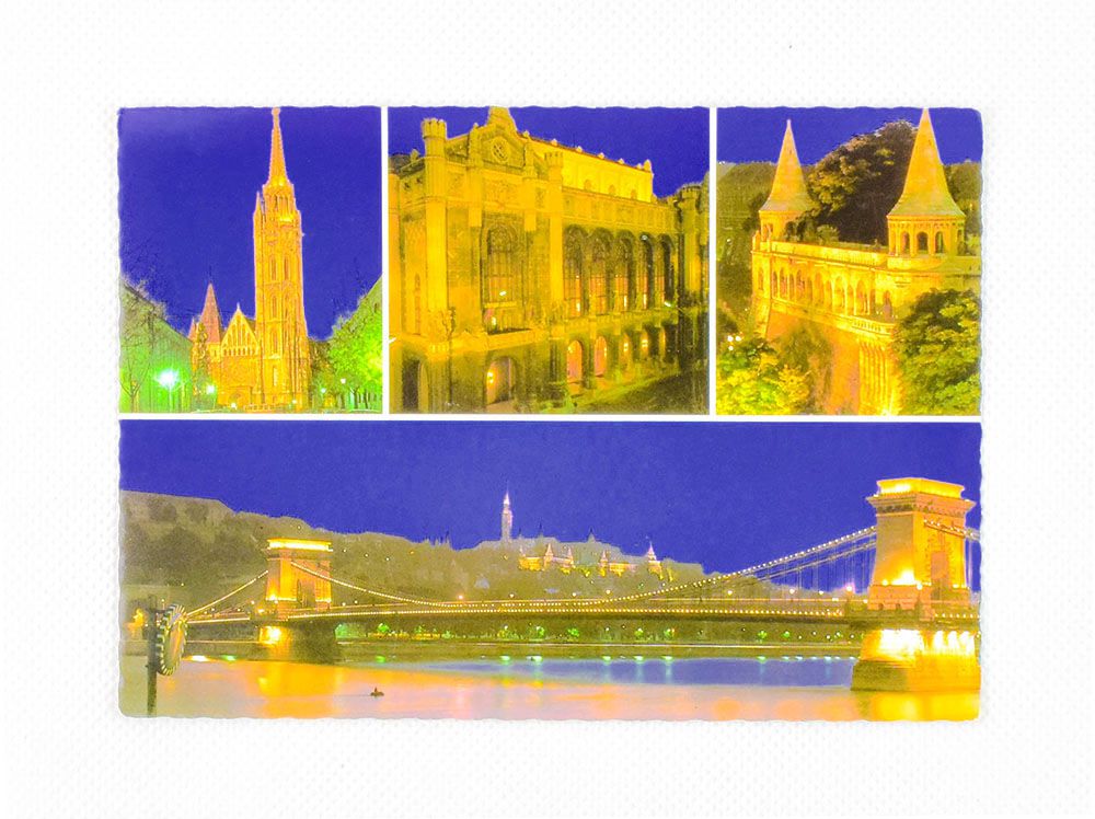 Budapesti éjszaka képeslap